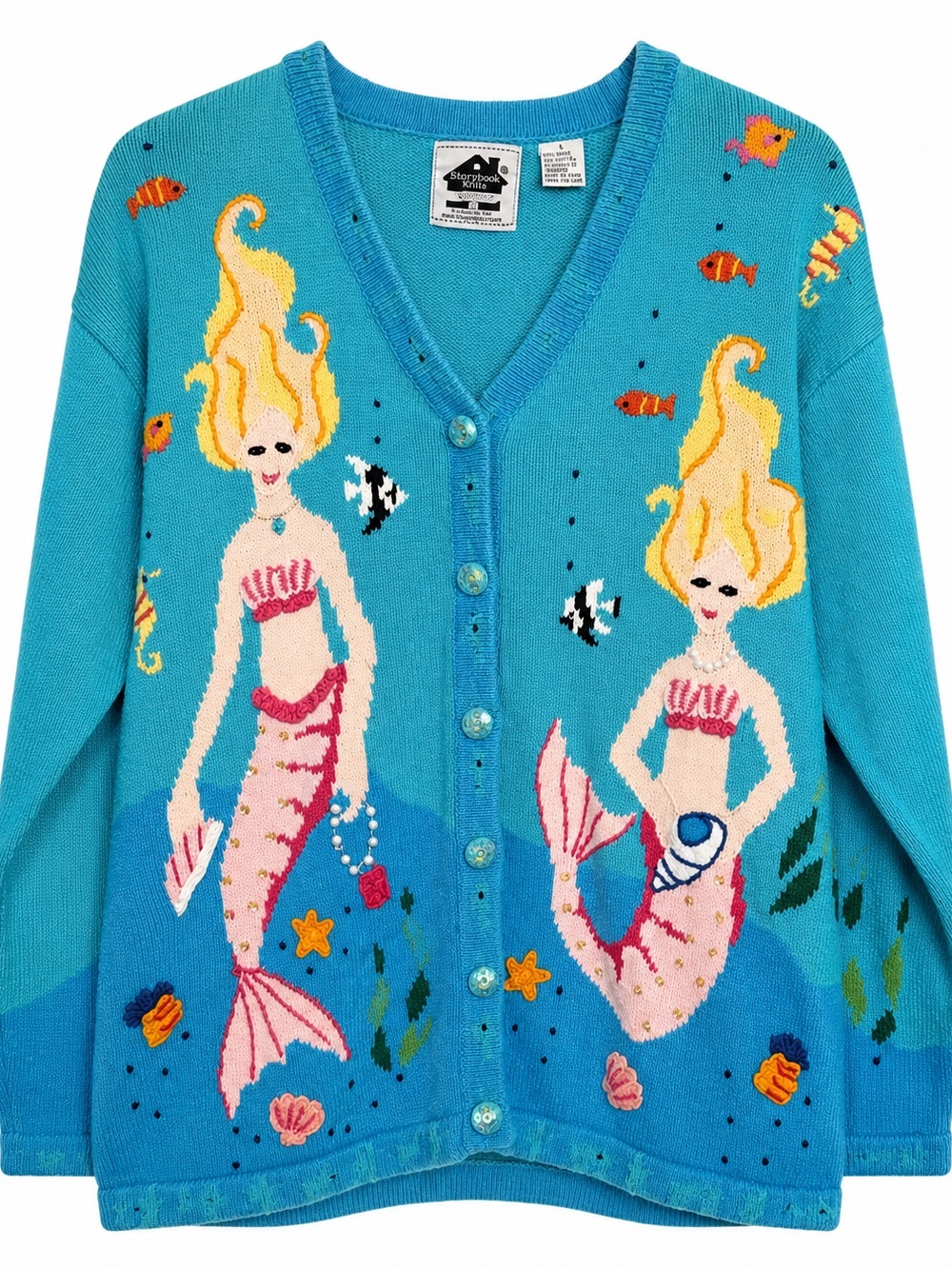 Vintage Classic Storybook Sweater
Mermaids  Perfect Sweater for any Ocean travel